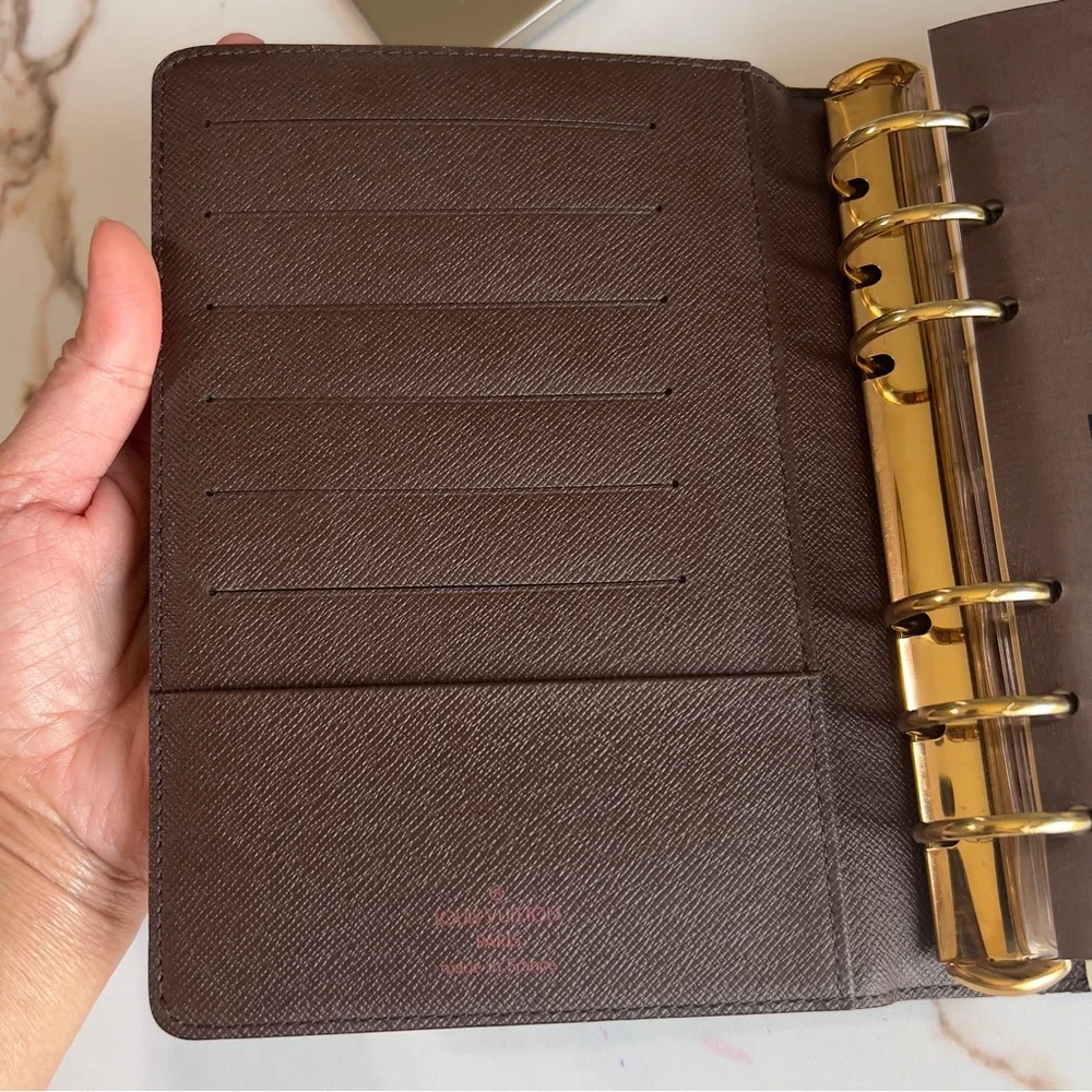 SOLD-Authentic Louis Vuitton Agenda MM Damier Ebene - Picture 7 of 16